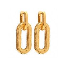 18k Gold Plated Stainless Steel Chain Earrings Fashion Earrings